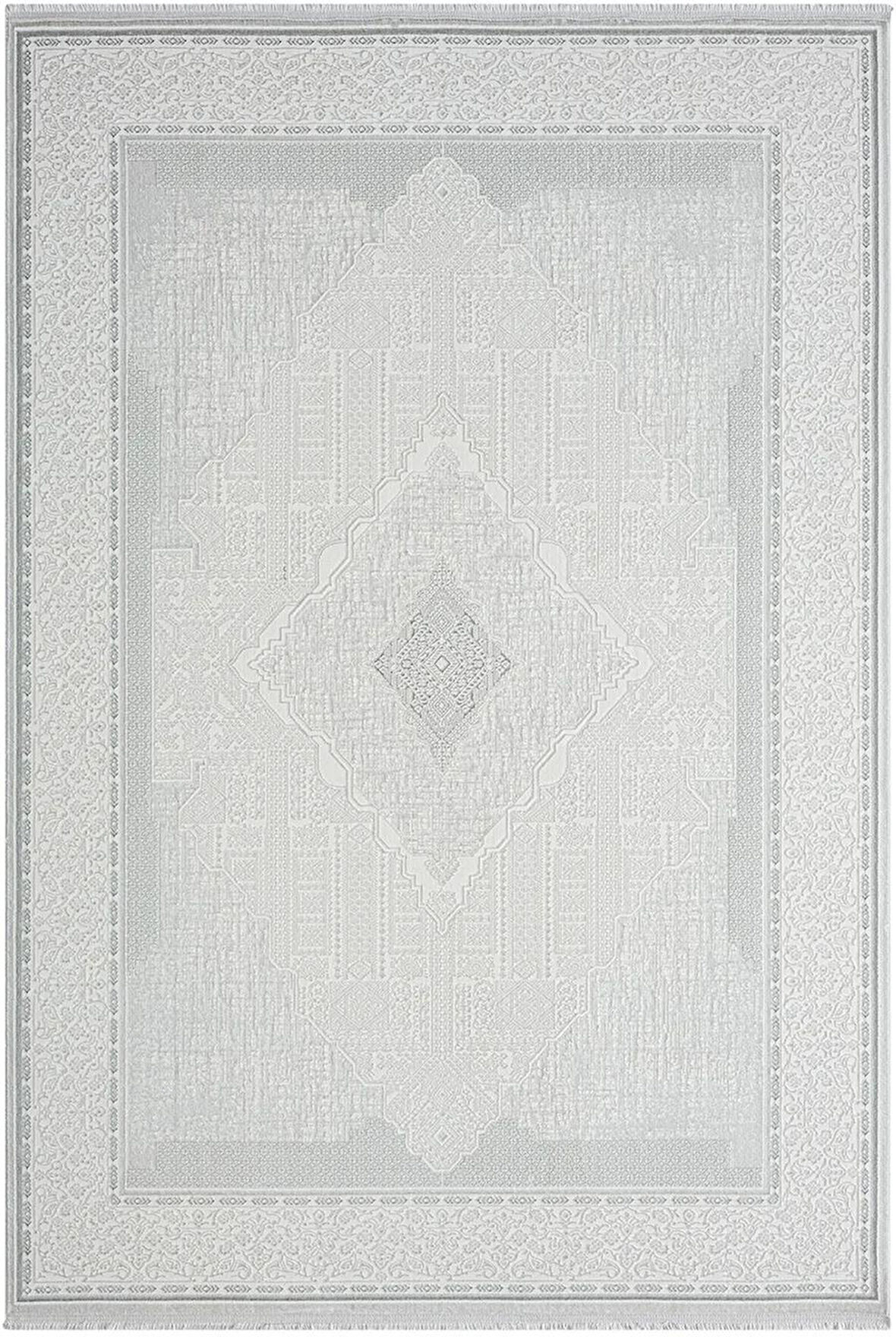 Zenith Zn003a Gri Halı Antrasit Detaylı Göbekli Yumuşak Kadife Ince Antialerjik Salon Halısı Koridor