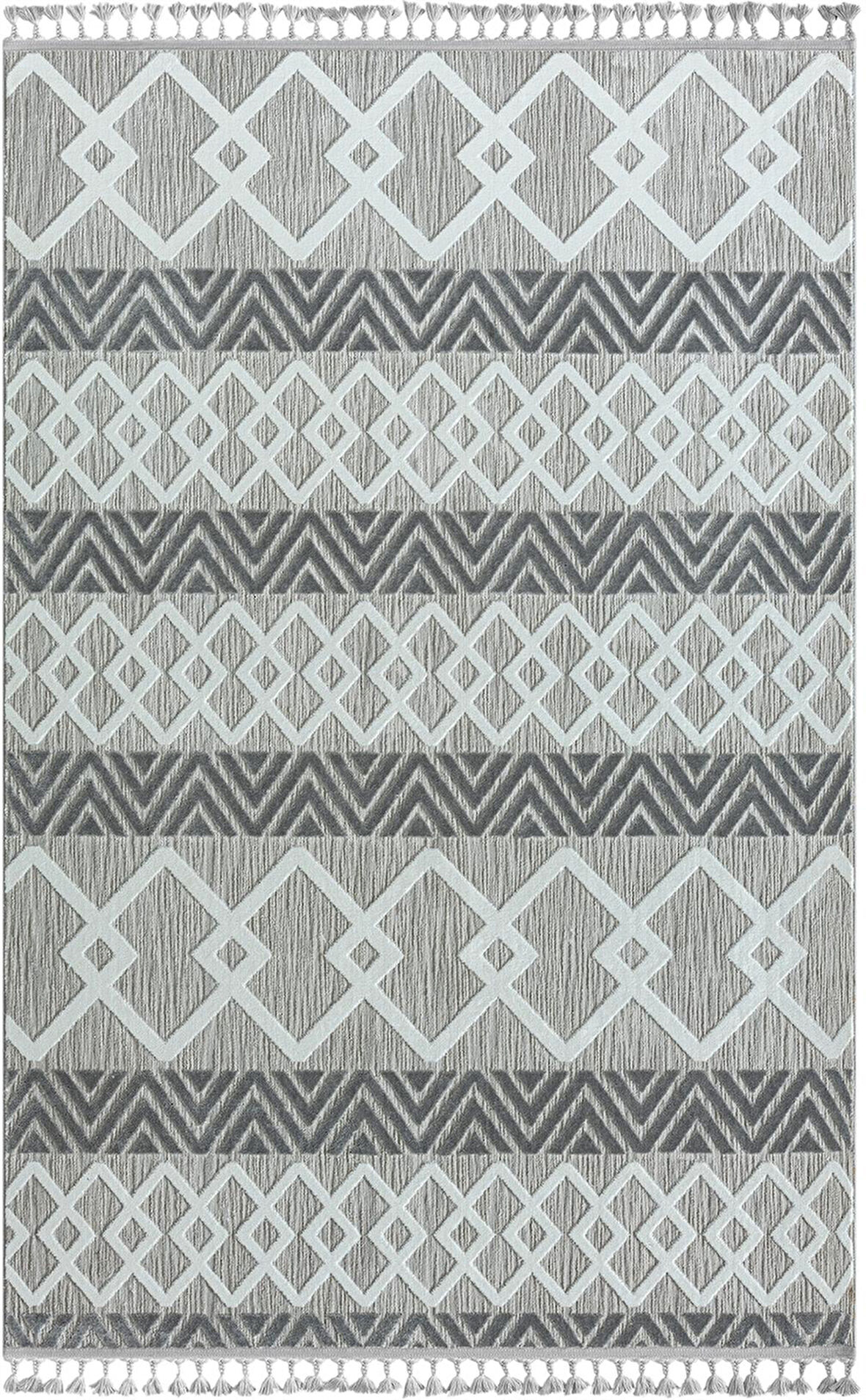 Sümer Sm003a Gri Halı Iskandinav Desen Dekoratif Modern Tozuyok Antialerjik Salon Halısı Koridor