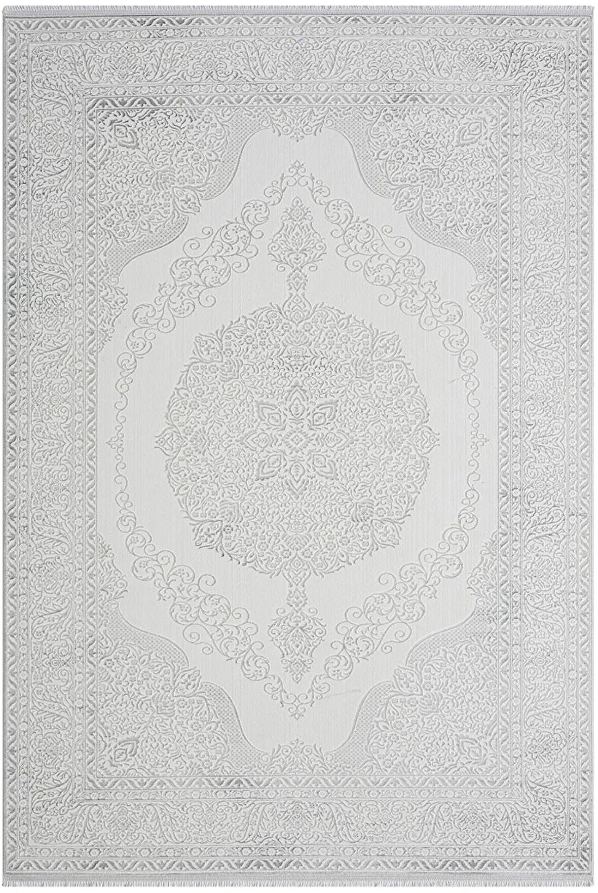 Zenith Zn005a Gri Halı Antrasit Detaylı Göbekli Modern Yumuşak Kadife Ince Antialerjik Salon Halısı