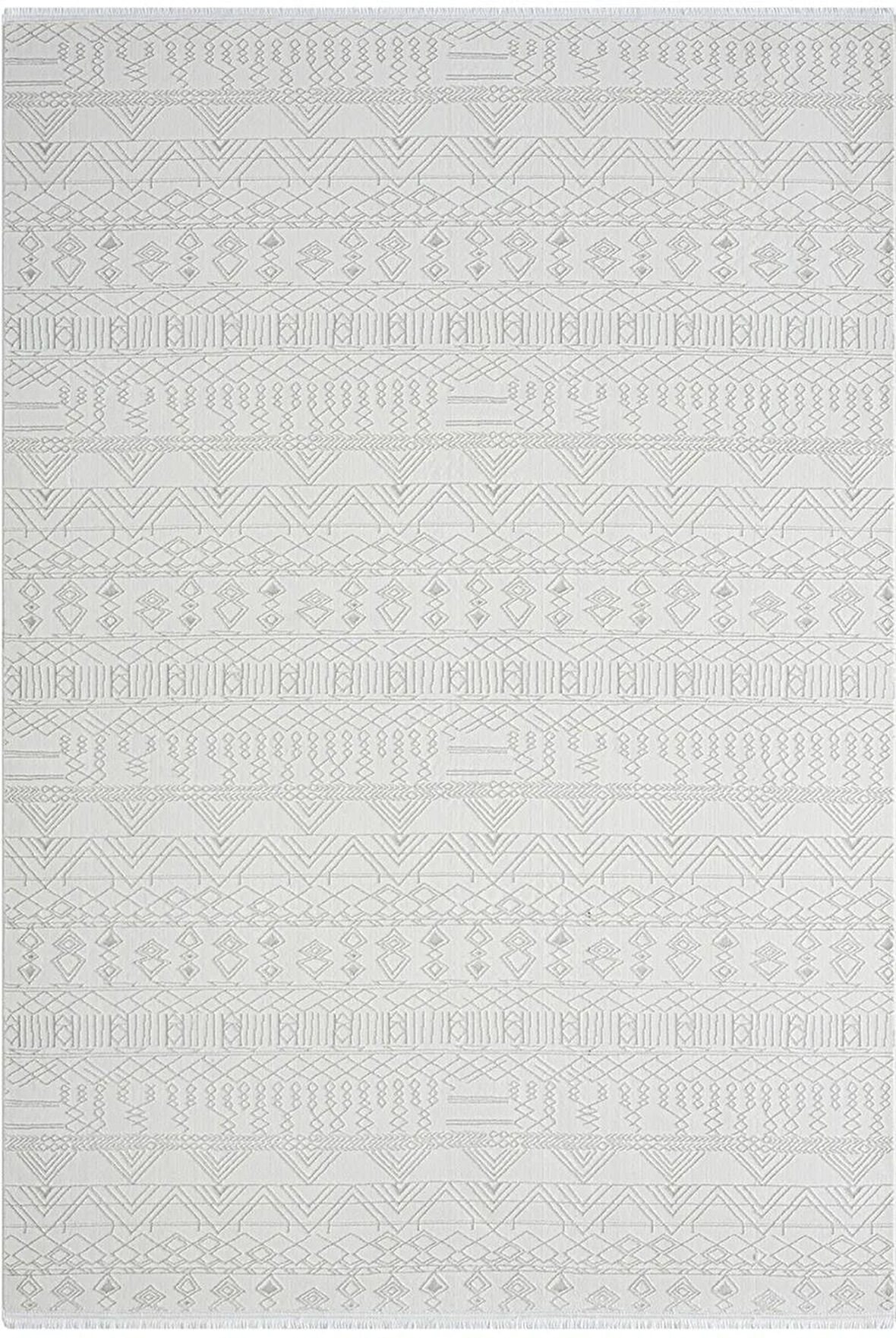 Zenith Zn010a Gri Halı Etnik Desenli Modern Parlak Yumuşak Kadife Ince Antialerjik Salon Koridor