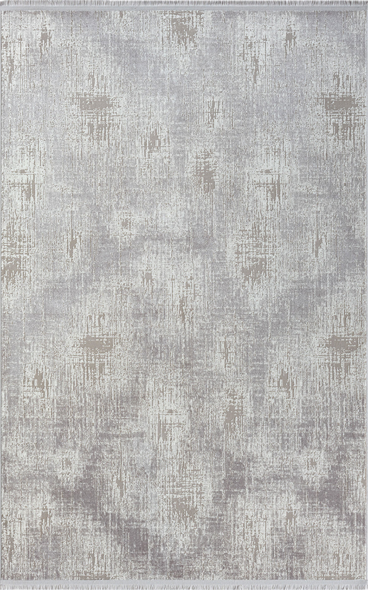 Lotus 8557 Açık Gri Halı Gri Detaylı Modern Ince Akrilik Tozuaz Salon Halısı Yatak Odası Koridor