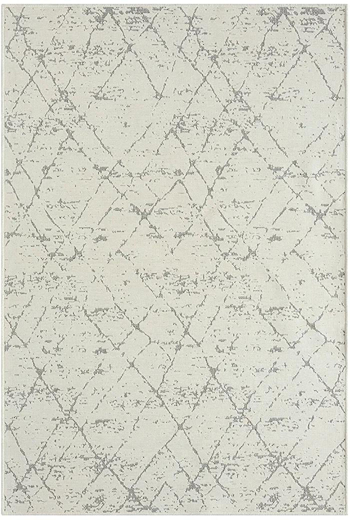 Lenda Ld004A Gri Kilim Antrasit Detaylı Ince Antialerjik Kaymaz Taban Makinede Yıkanabilir Halı