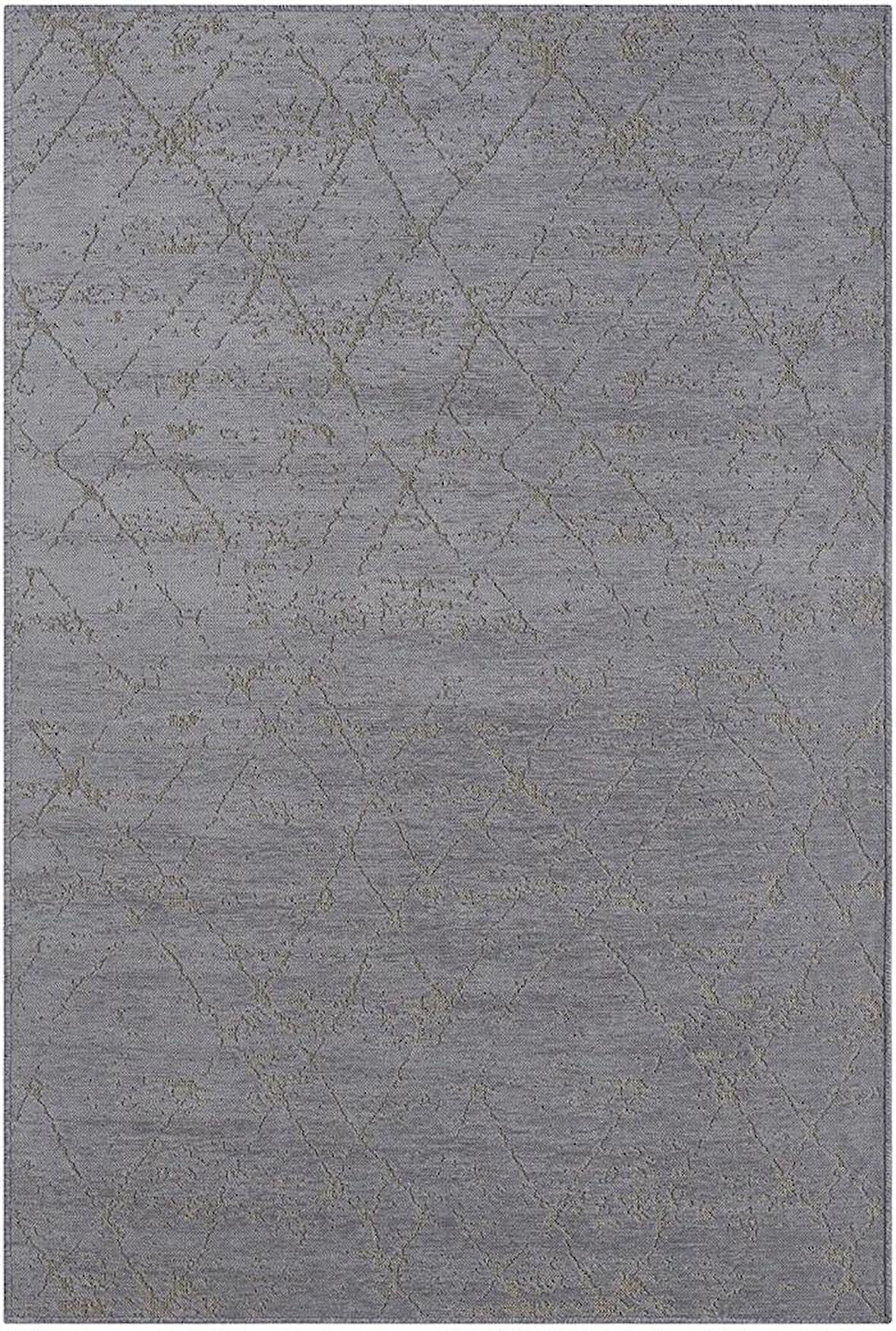 Lenda Ld005A Antrasit Kilim Gold Detaylı Ince Antialerjik Kaymaz Taban Makinede Yıkanabilir Halı