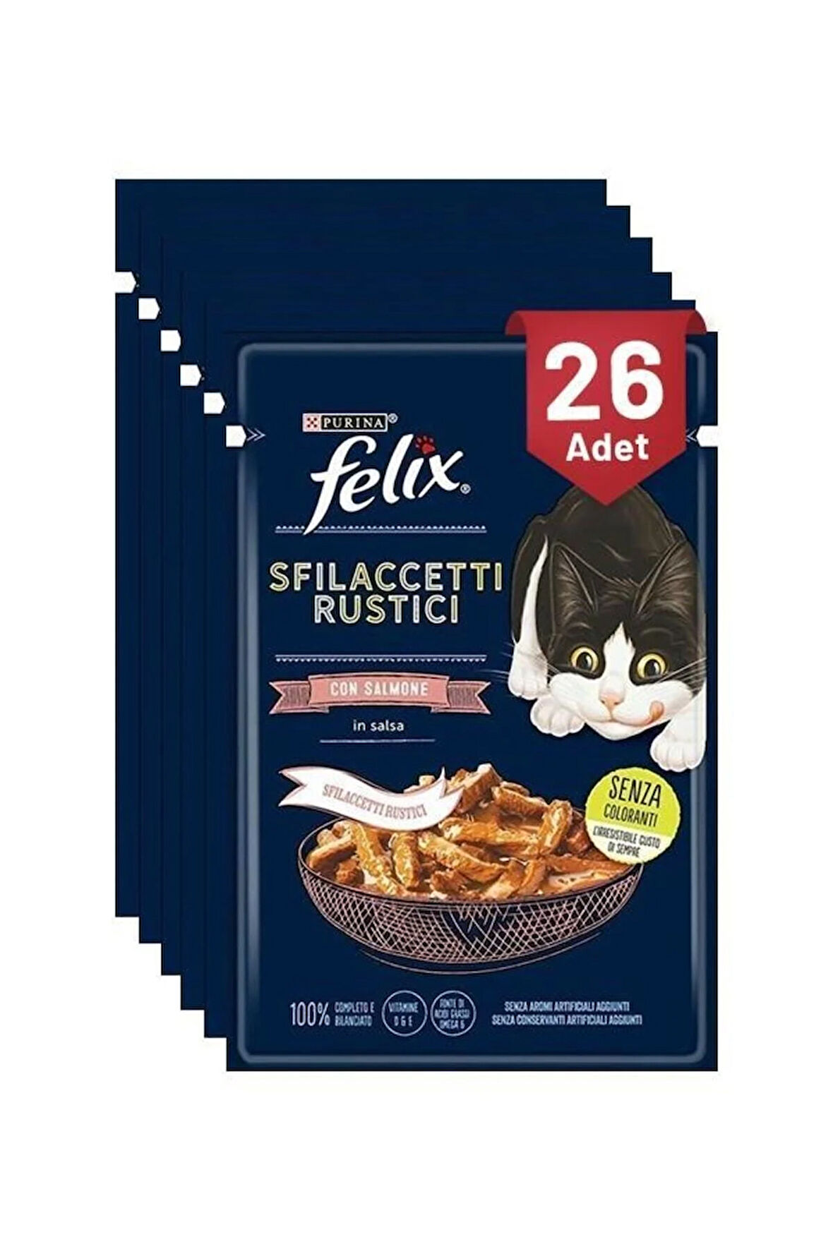 FELIX LEZZETLİ ET DİLİMLERİ SOMONLU 80 gr 26 lı