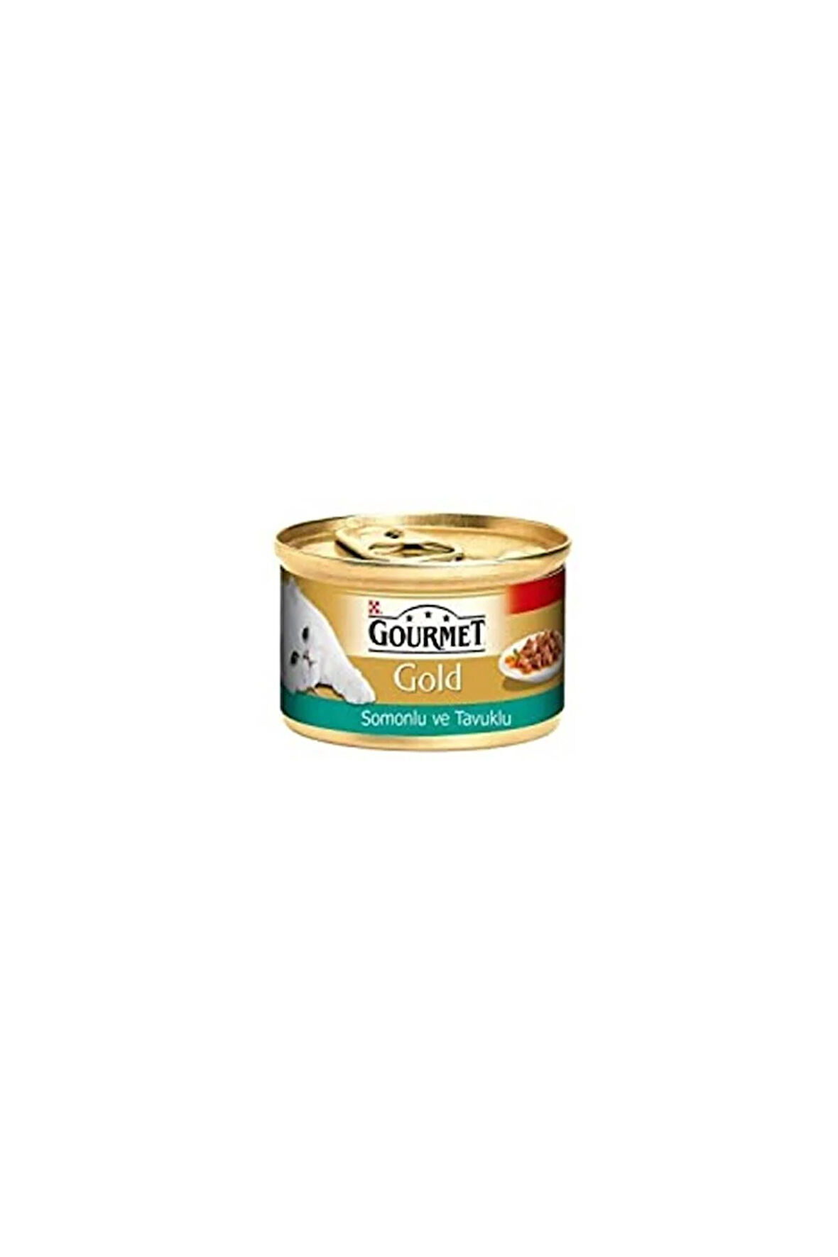 Gourmet Gold Parça Etli Soslu Somon & Tavuk Etli Kedi Konserversi 85gr 24lü