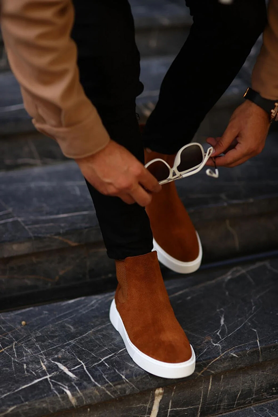 Serhat Özköroğlu - Taba Süet  Eva Taban Erkek Chelsea Bot Taba