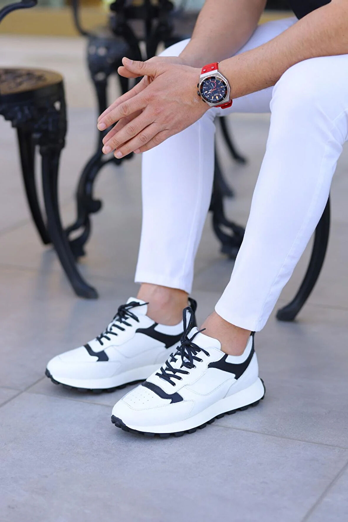 Serhat Özköroğlu-Beyaz Erkek Ayakkabı Beyaz