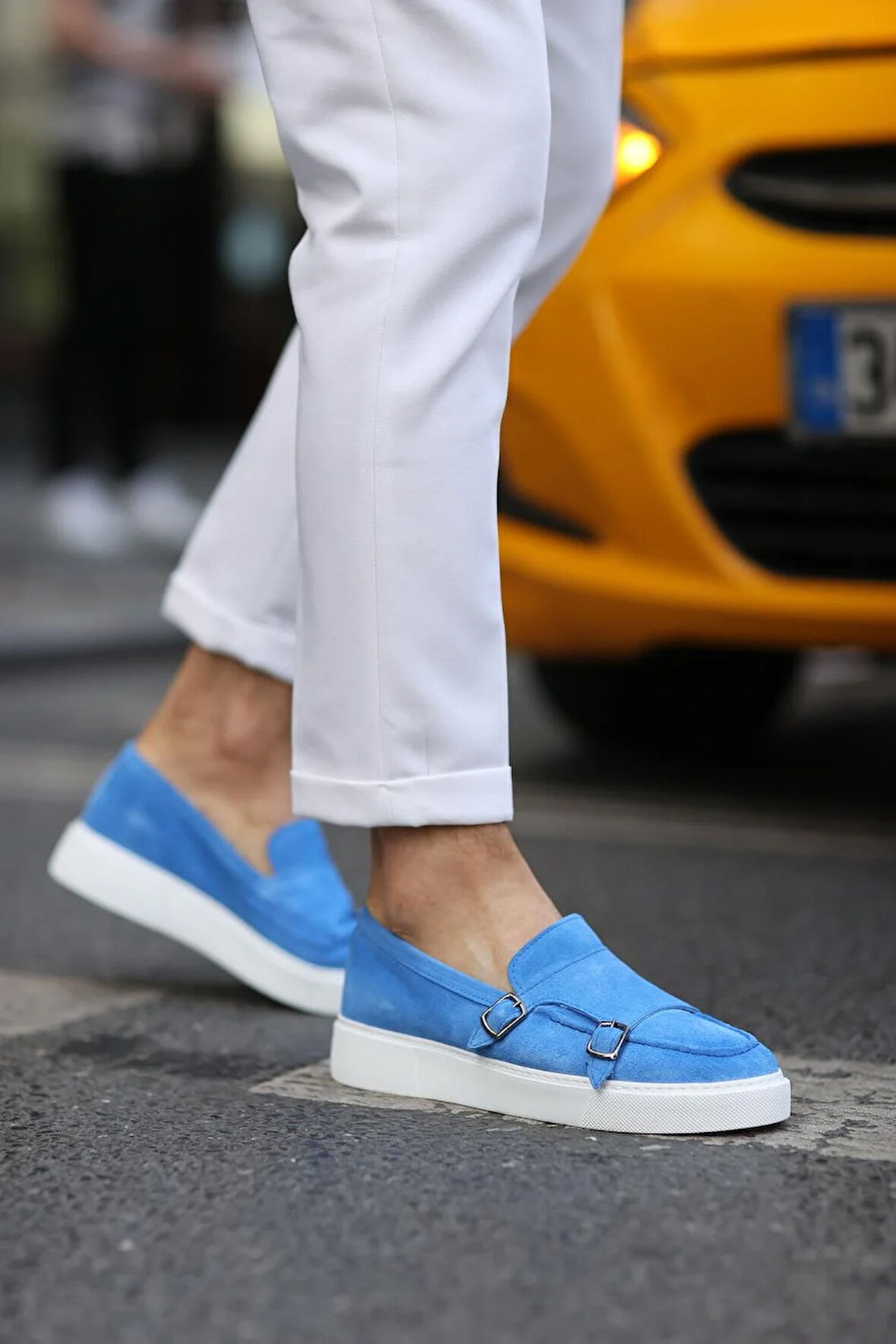 Serhat Özköroğlu-Mavi süet Ayakkabı Mavi