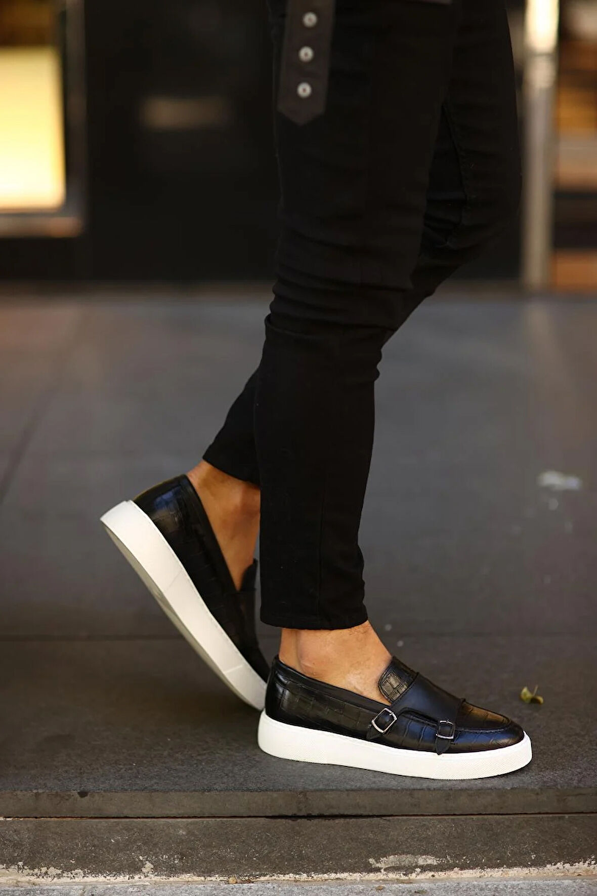 Serhat Özköroğlu-Syh Kroko Ayakkabı Siyah