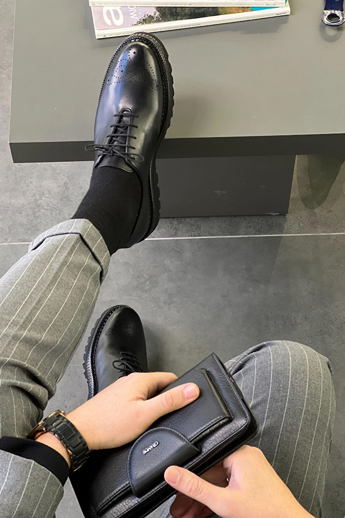 LFR-5002 DERI SARMA TABAN MERDANE AYAKKABI Siyah