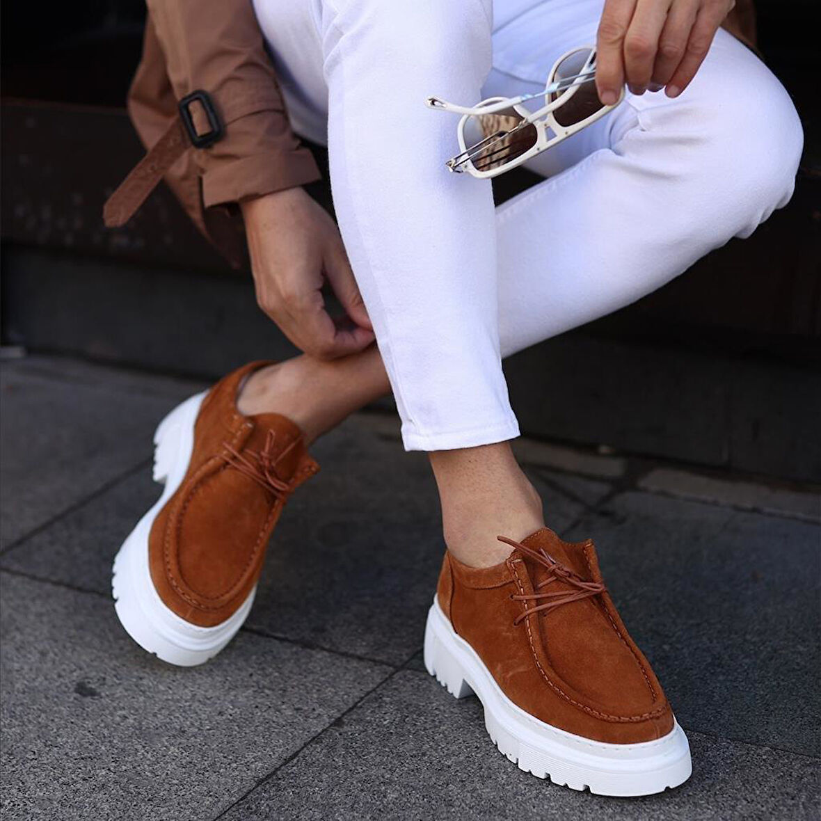 Serhat Özköroğlu-Taba Süet Ayakkabı Taba