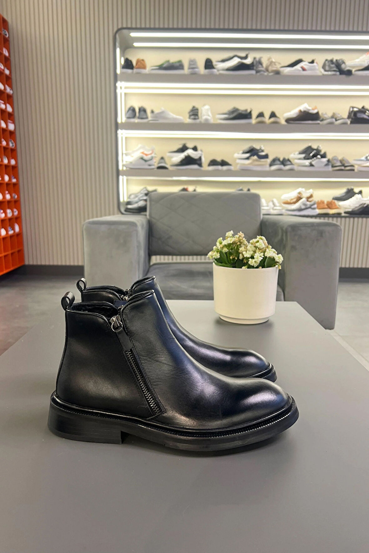 LFR-F094 DERI MERDANE BOT Siyah