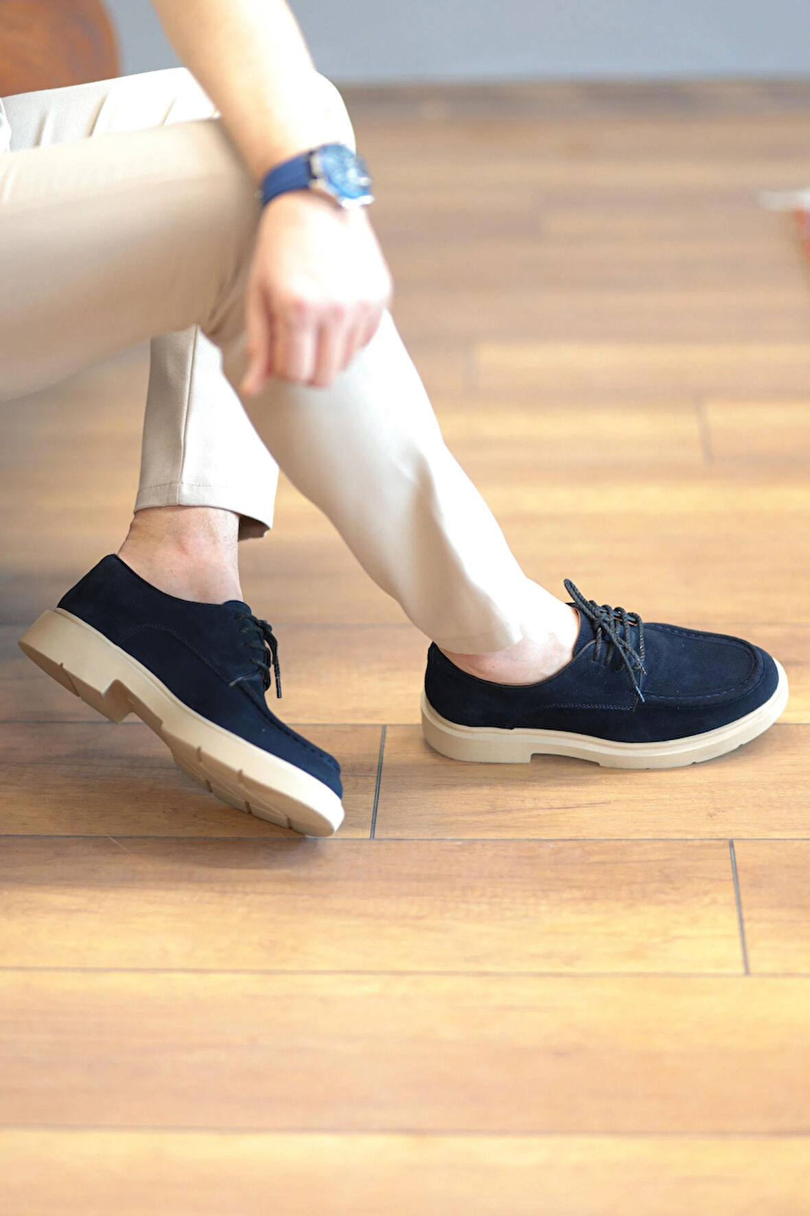 LFR-F046 SUET MERDANE AYAKKABI Lacivert