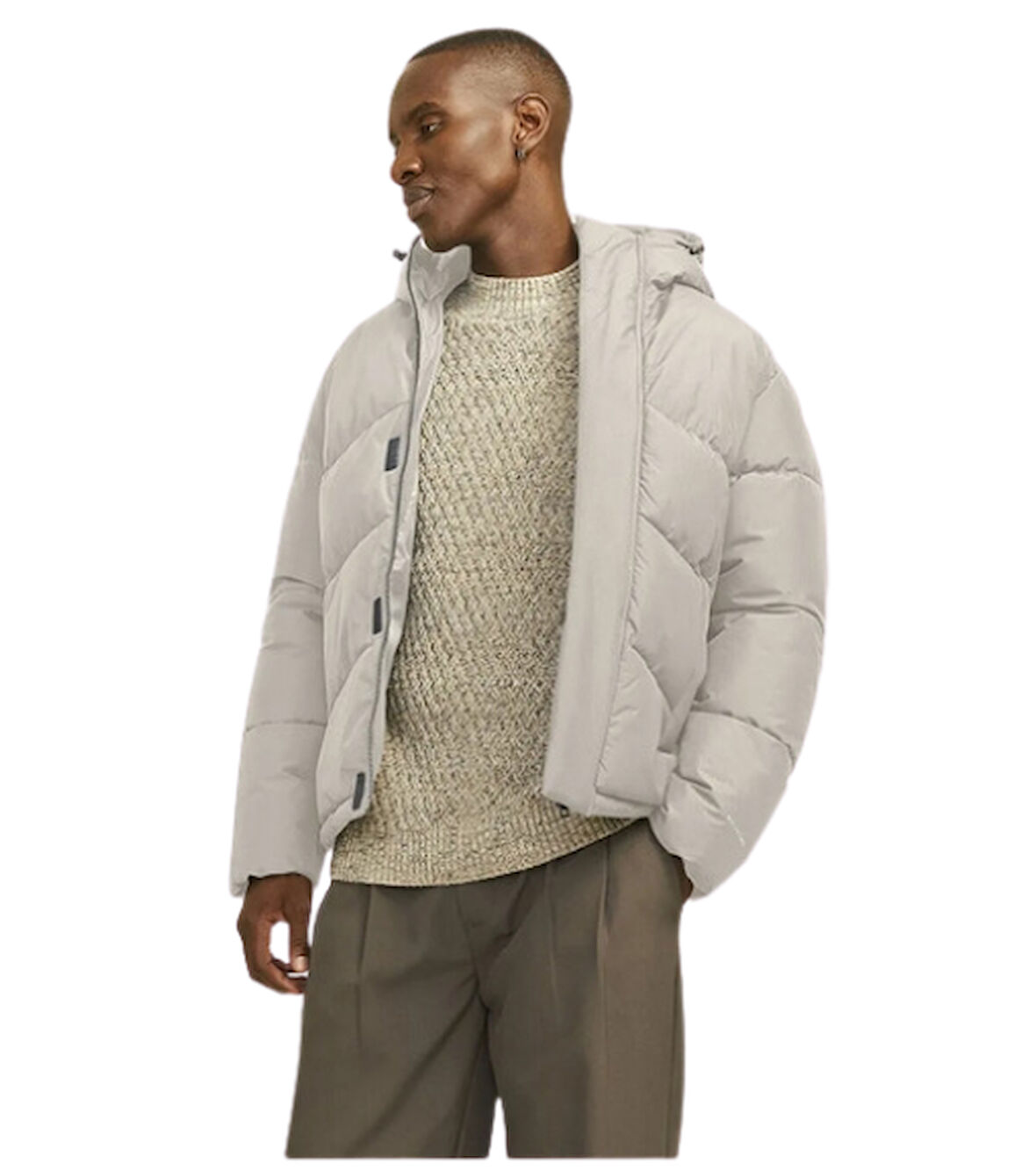 World Puffer Jacket Erkek Mont - JACK JONES 12259850