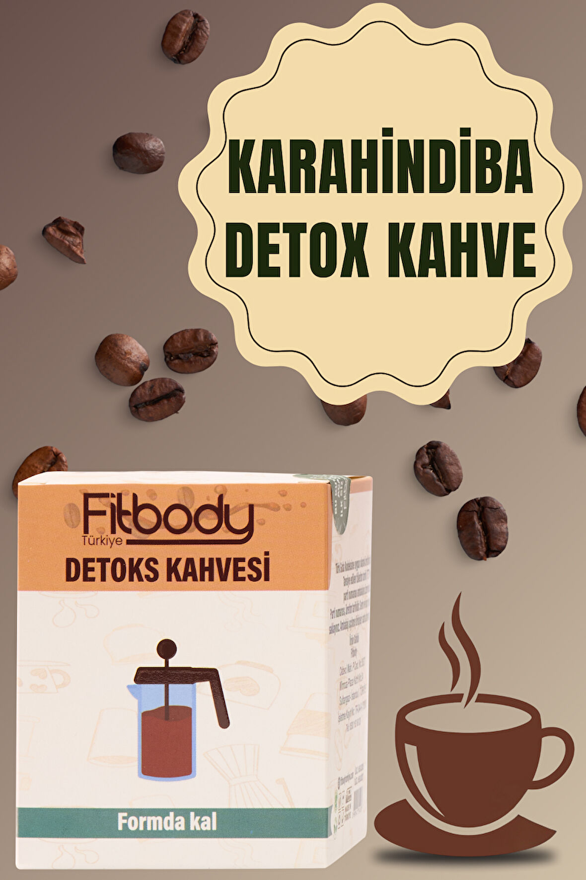 Detox Kahve Zayıflamaya ve Ödem Atmaya Yardımcı Form Diyet Kahve