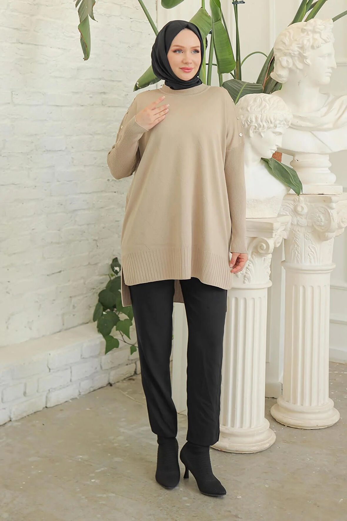 ARMİNE TREND Triko Tunik Taş 24KTD407