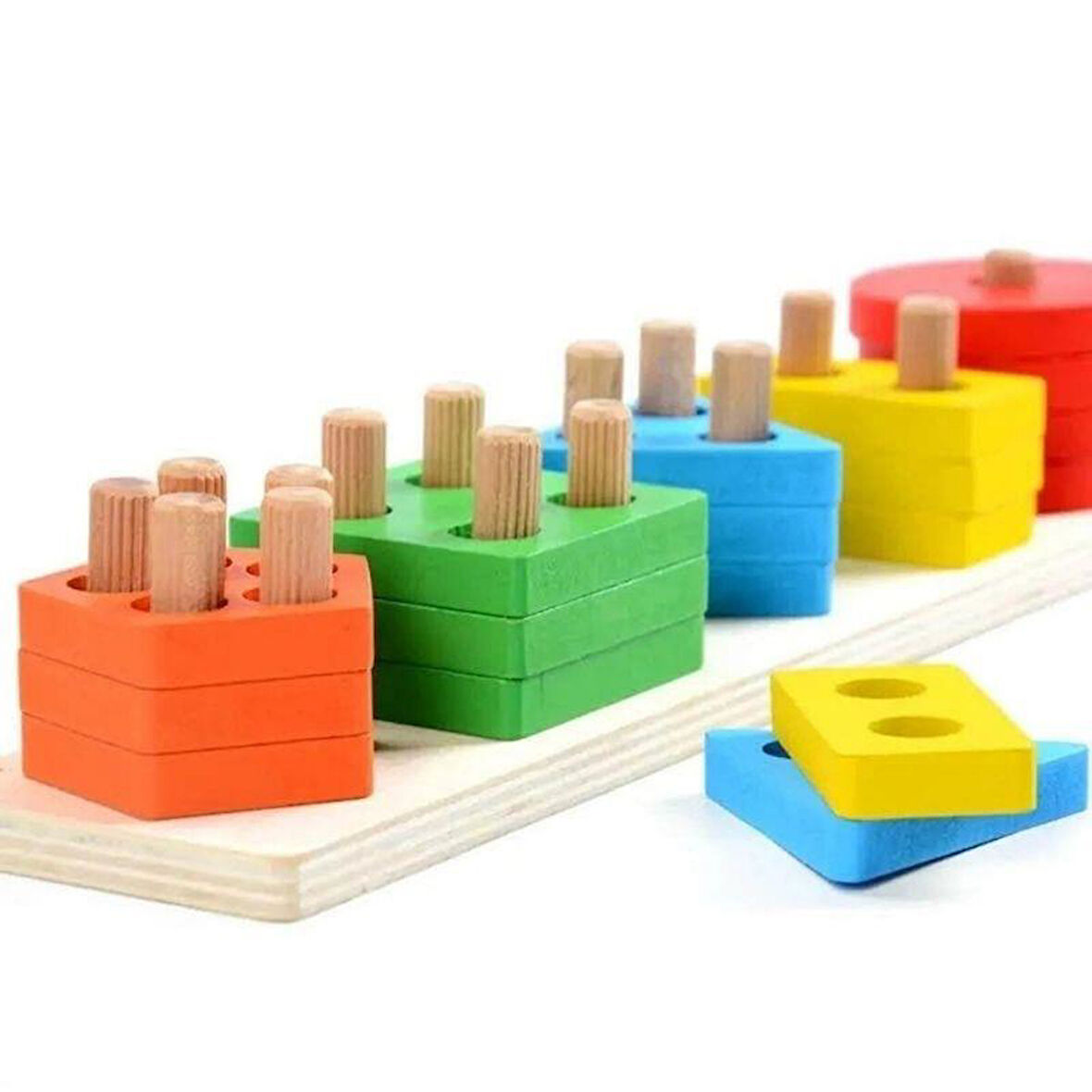 Circle Toys 5'li Ahşap Geometrik Şekiller