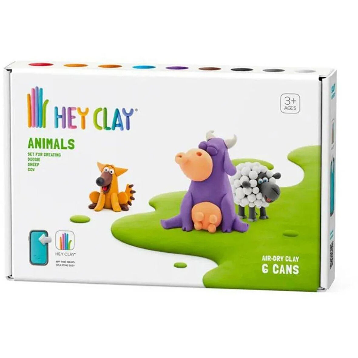 Hava ile Kuruyan Kil (6'lı kutu) - Hayvanlar (İnek, Köpek, Koyun)