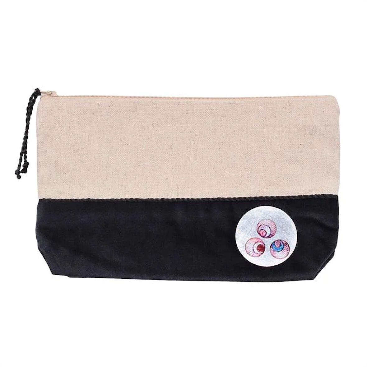 Siyah Çintemani Makyaj Çantası