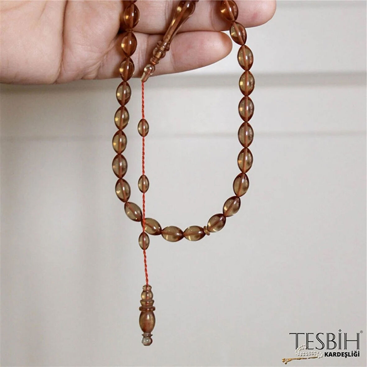 Beyzi Kesim Osmanlı Sistemli Abdullah Öner Atölyesi Sıkma Kehribar Tesbih tsb0220