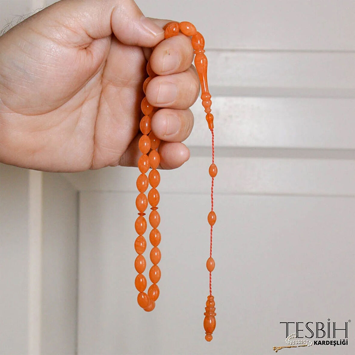 Beyzi Kesim Osmanlı Sistemli Abdullah Öner Atölyesi Sıkma Kehribar Tesbih tsb0223