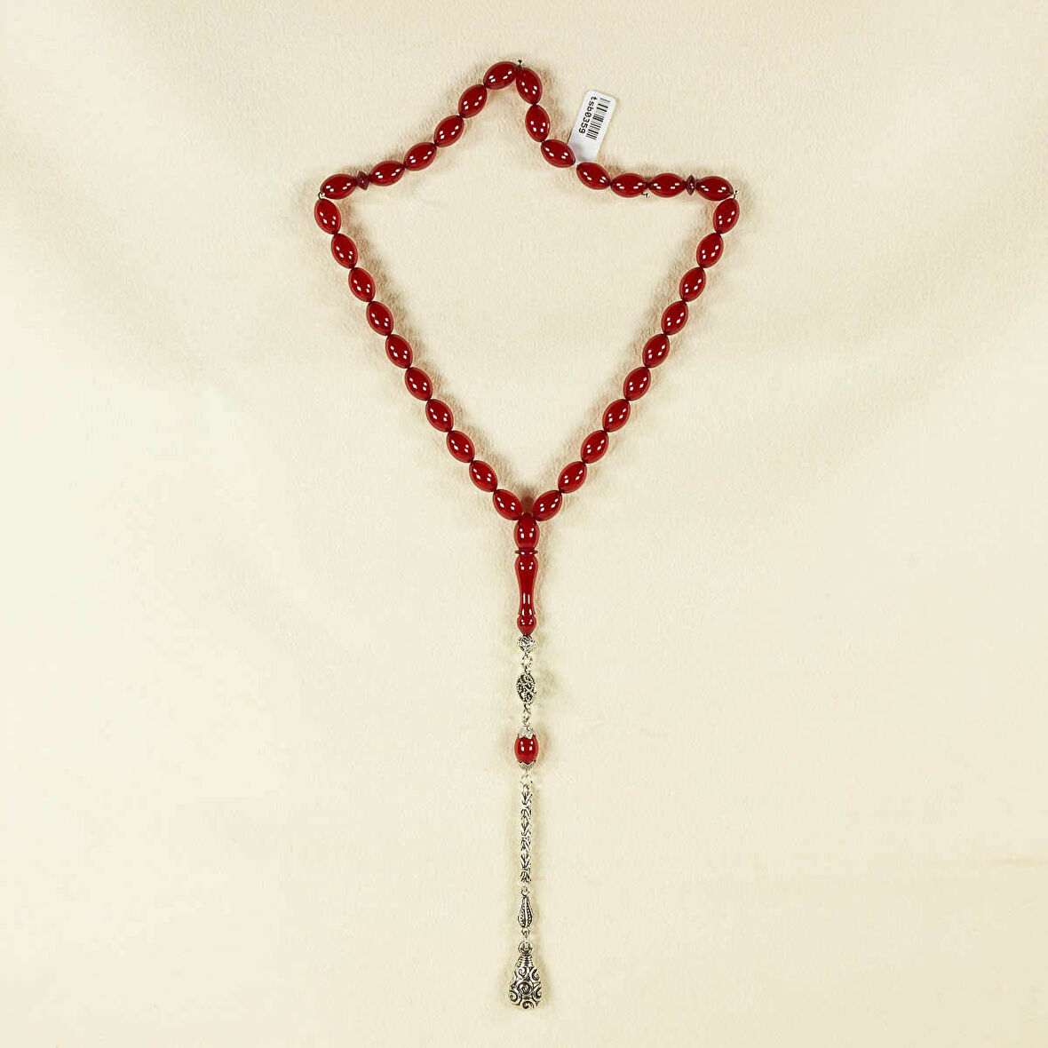 Bademi Kesim Sıkma Kehribar Tesbih