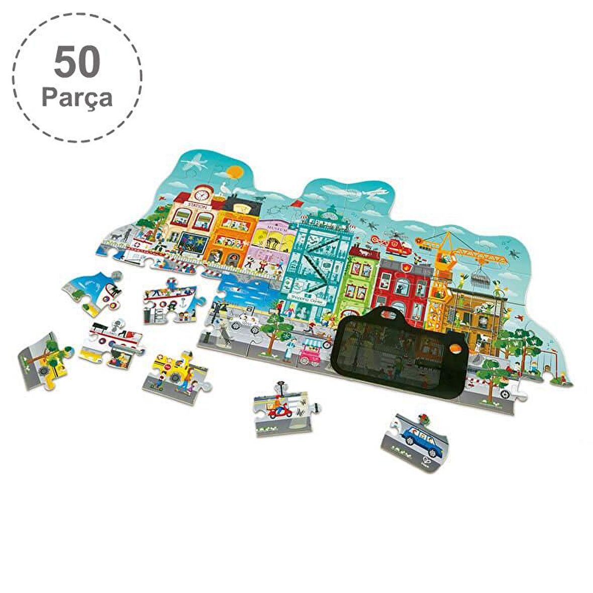 Hape Puzzle Hareketli Şehir Yapbozu