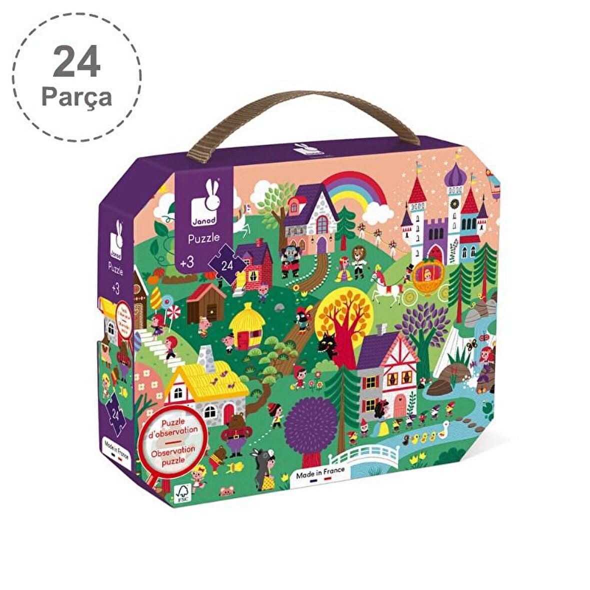 Janod 24 Parça Çantalı Puzzle ve Bulmaca - Masal