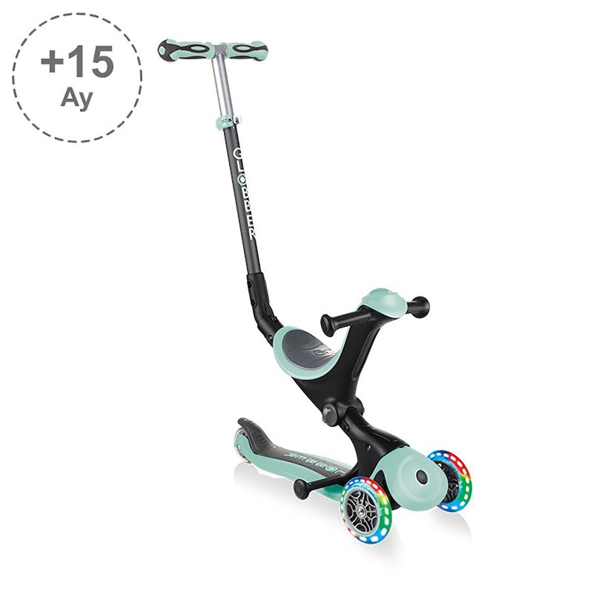 Globber Go Up Deluxe Işıklı Scooter - Mint Yeşili