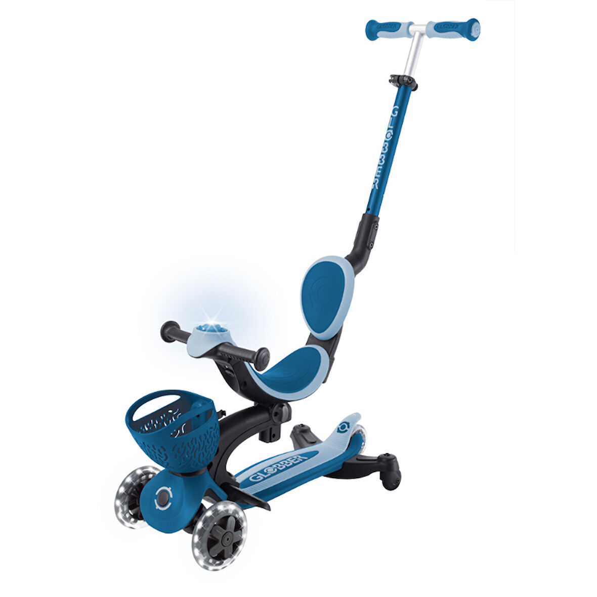 Globber Go Up Baby 360 Işıklı Scooter - Pastel Mavi