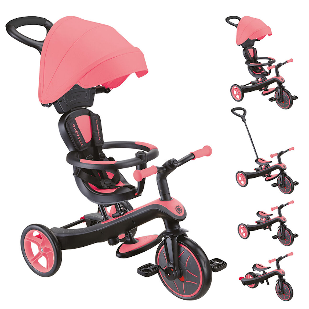 Globber Explorer 4in1 Trike Bisiklet - Pembe