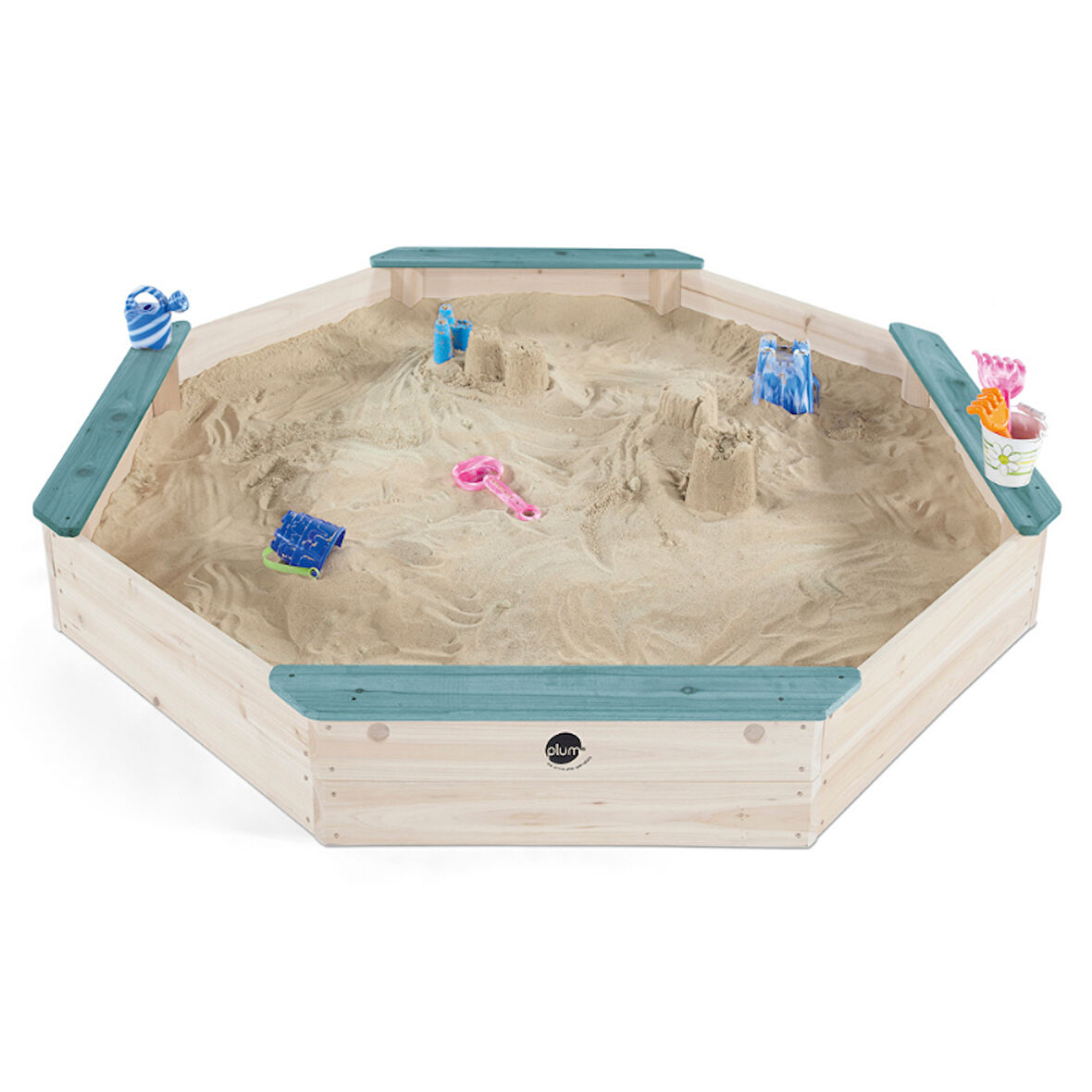 Plum Dev Ahşap Kum Havuzu - Turkuaz
