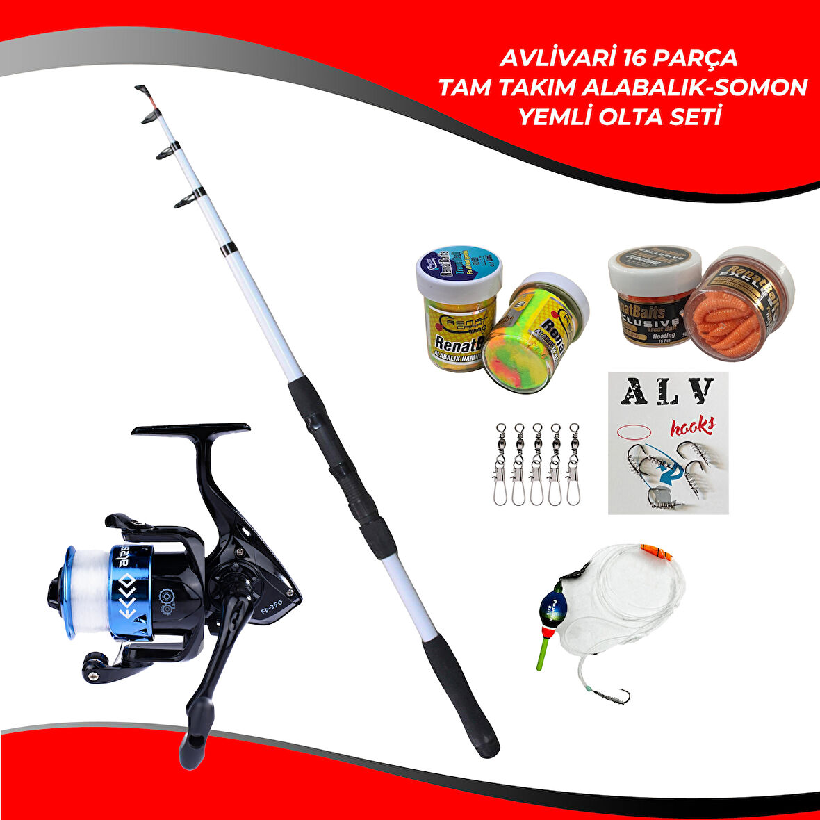 Avlivari Travel 270 Cm 50-100 Gr Olta Kamışı - Avlivari Ecco 3000 Spin Olta Makinası Tam Takım Kıyı Profesyonel Alabalık-Somon Olta Seti