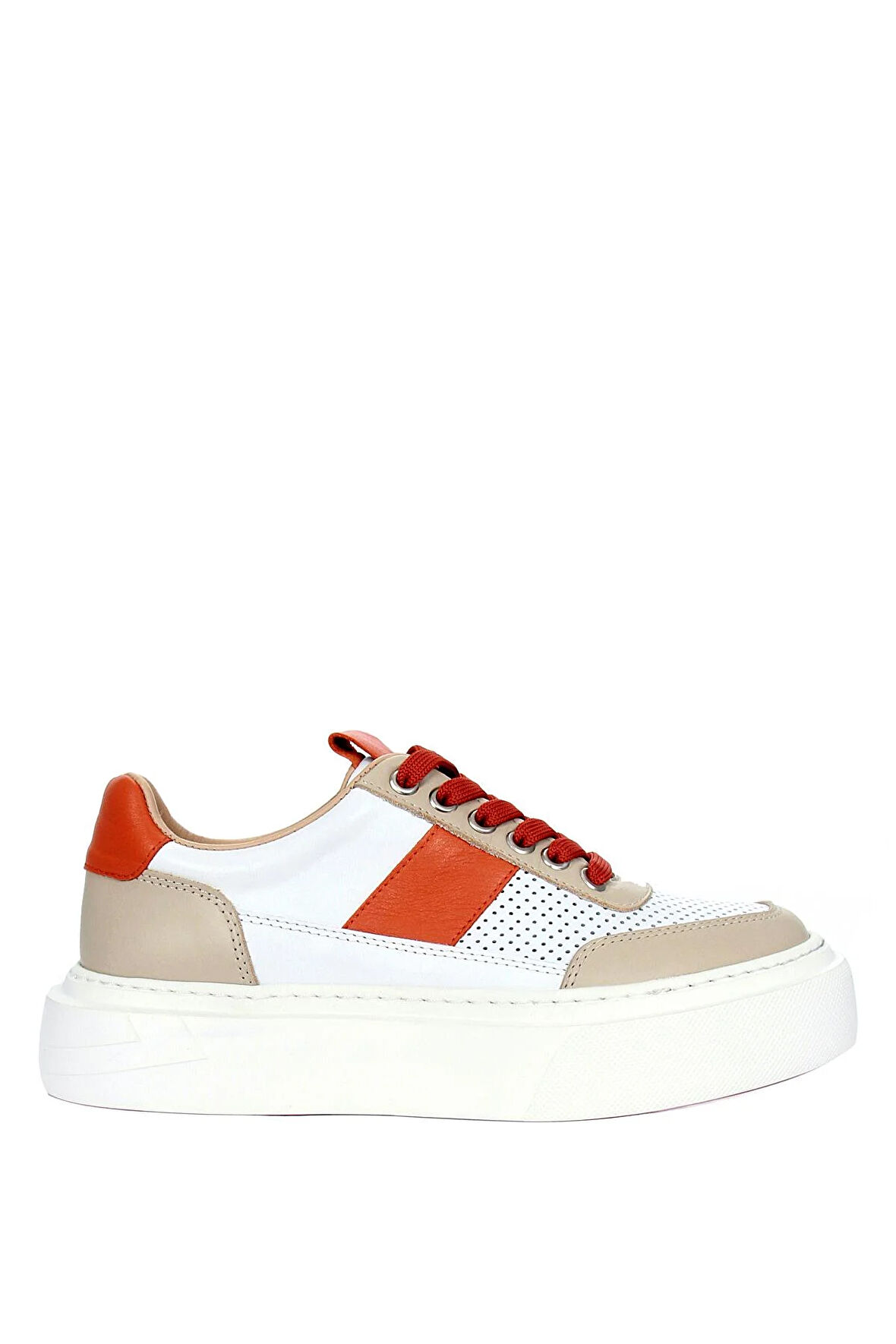 Kadde Kadın Ayakkabı - Turuncu-Bej-Beyaz