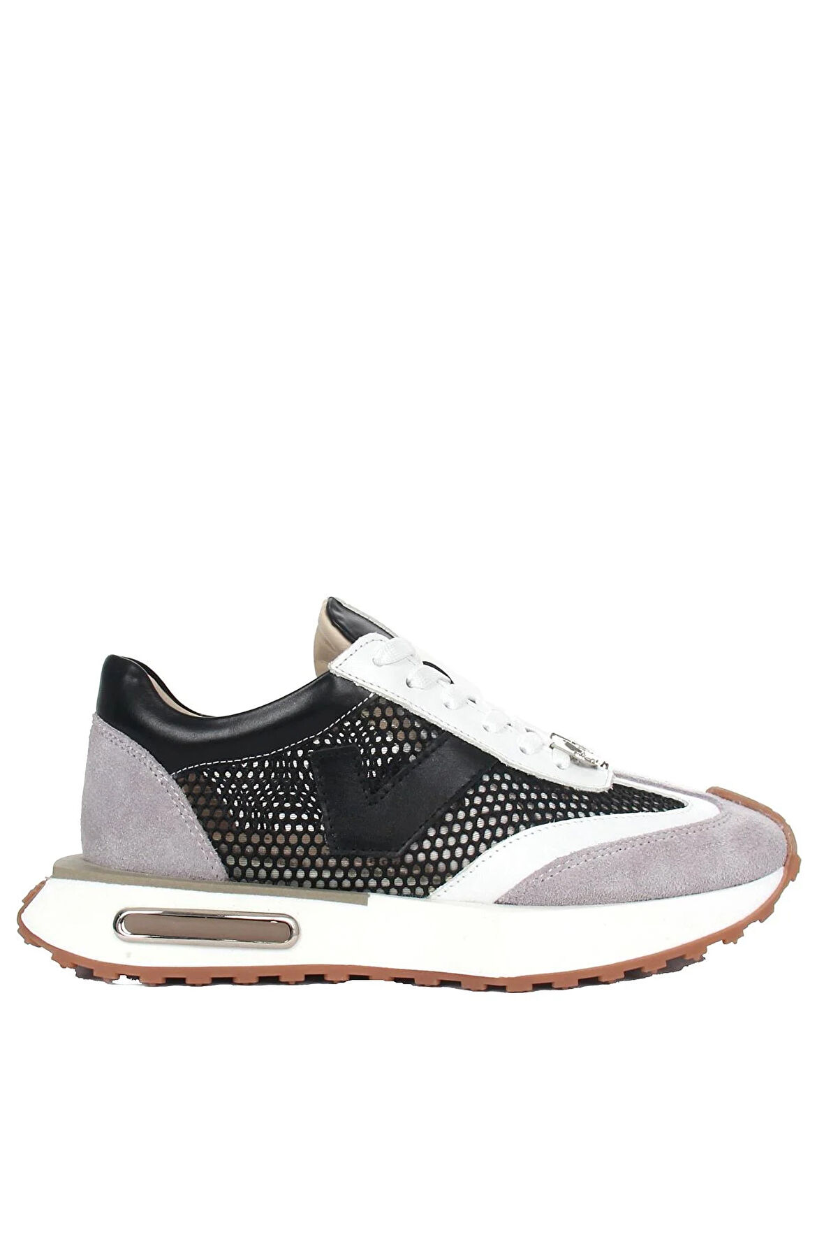 Saniola Kadın Ayakkabı - GriSüet-BeyazDeri