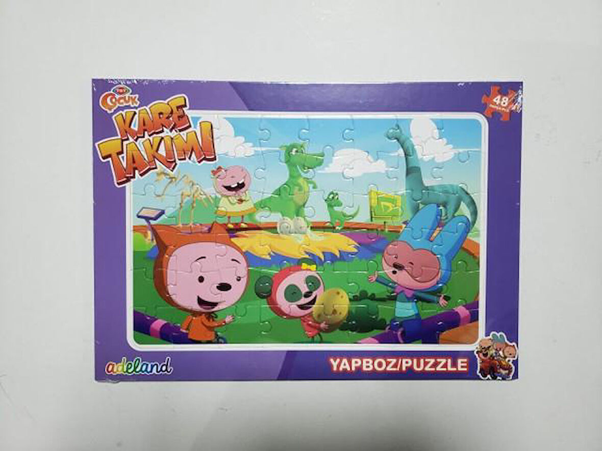 Adeland Trt Çocuk Kare Takımı 48 Parça Yapboz (Puzzle)