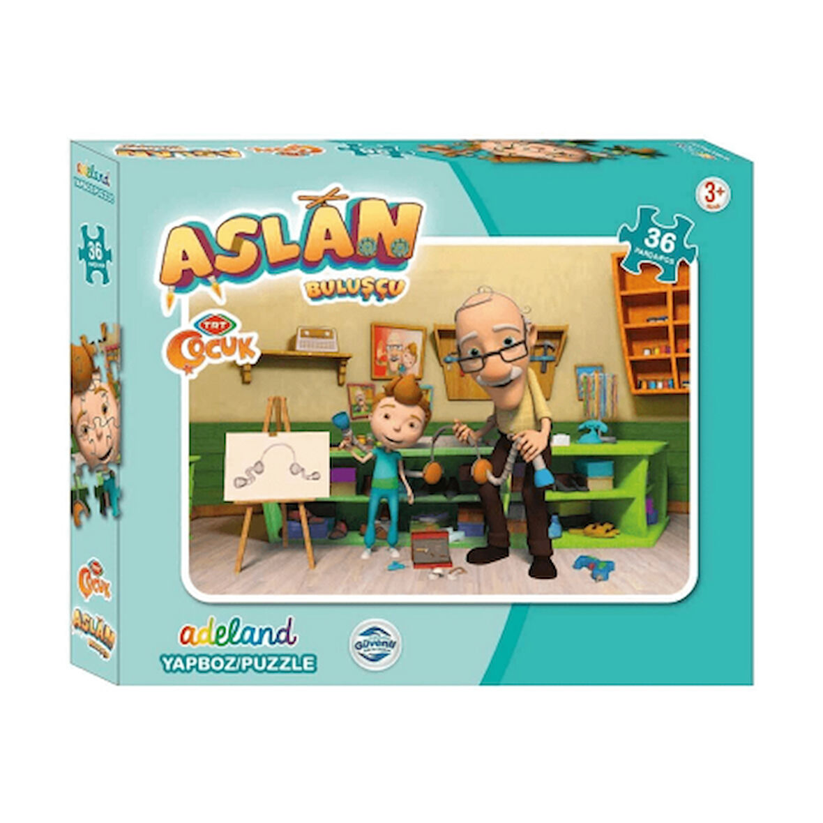 Adeland Trt Çocuk Aslan Kutulu Puzzle 35 Parça