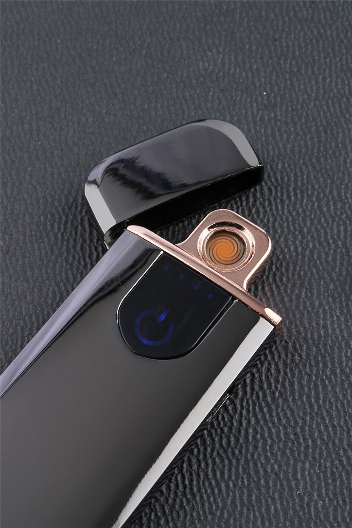 Ice Kaplamalı Şarjlı Dokunmatik Çakmak Siyah - SMCX709BR2