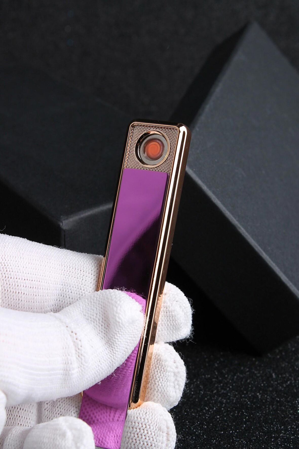Mor Şarjlı Usb Çakmak SMC401R004