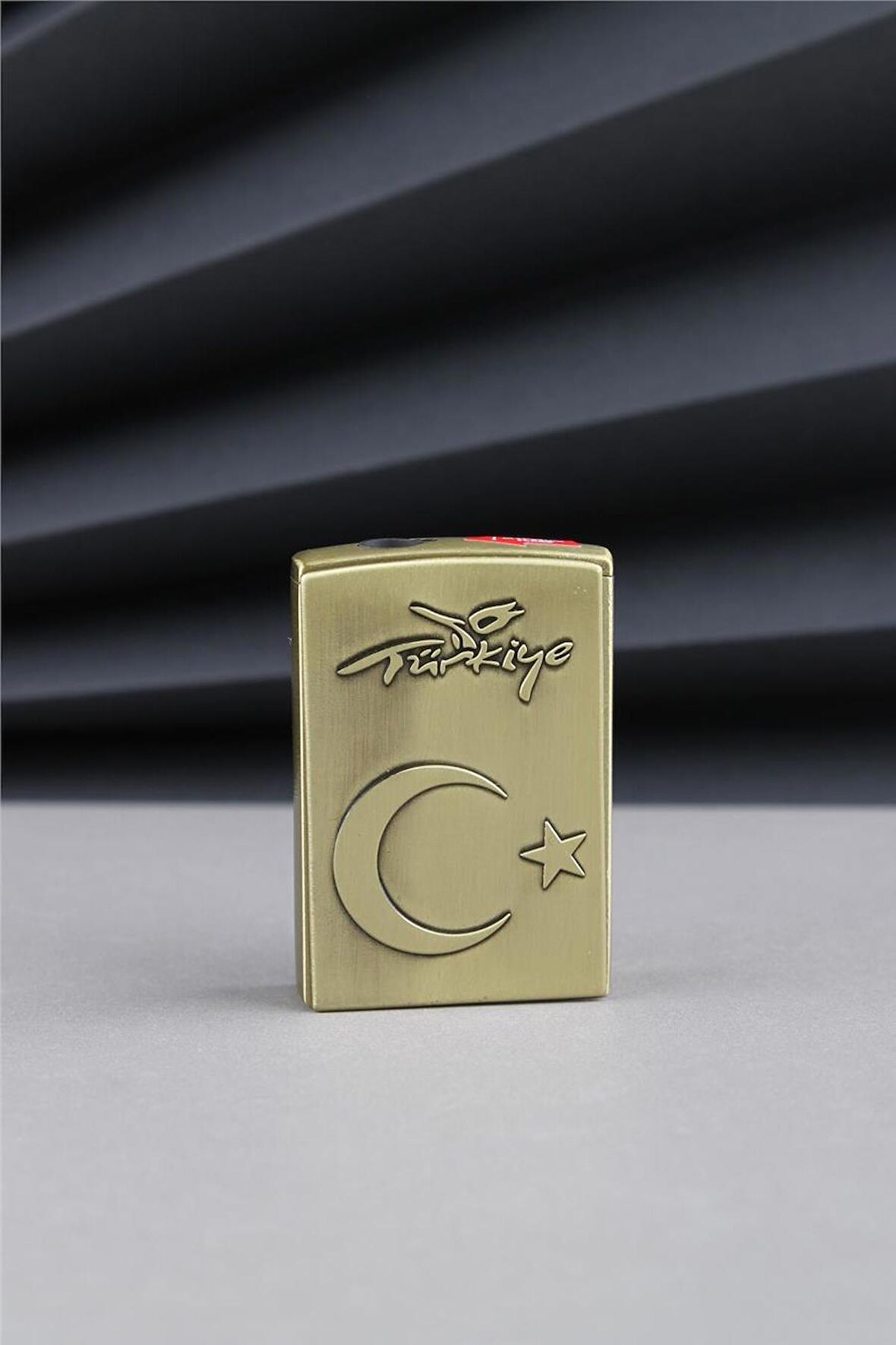 Bronz Kaydırmalı Kabartmalı Türkiye Yazılı Ve Türk Bayrağı Çakmak 24CSM925MR003