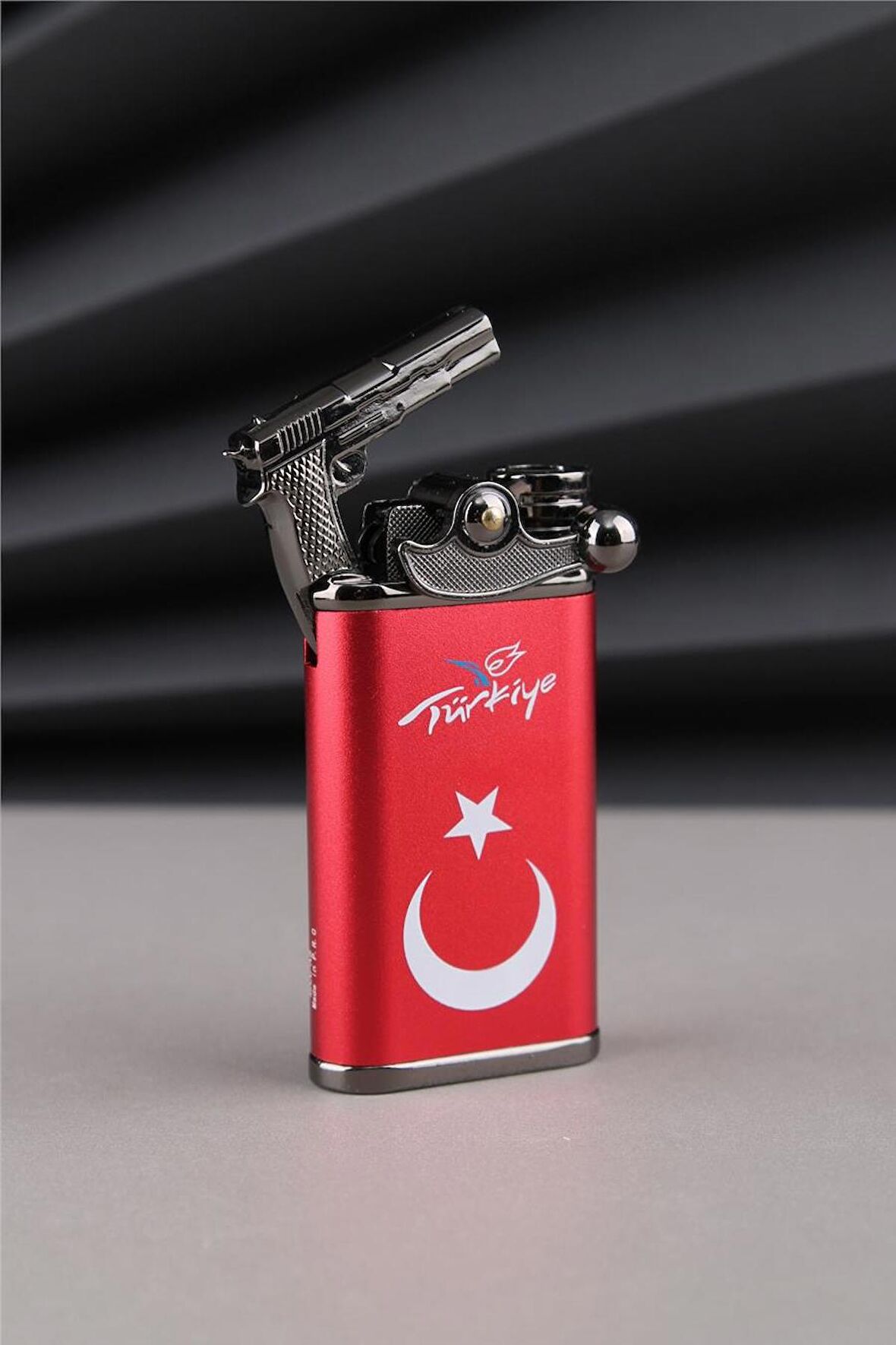 Kırmızı Tabanca Özel Tasarım Türkiye Yazılı Ve Türk Bayrağı Çakmak 24CSM936MR001