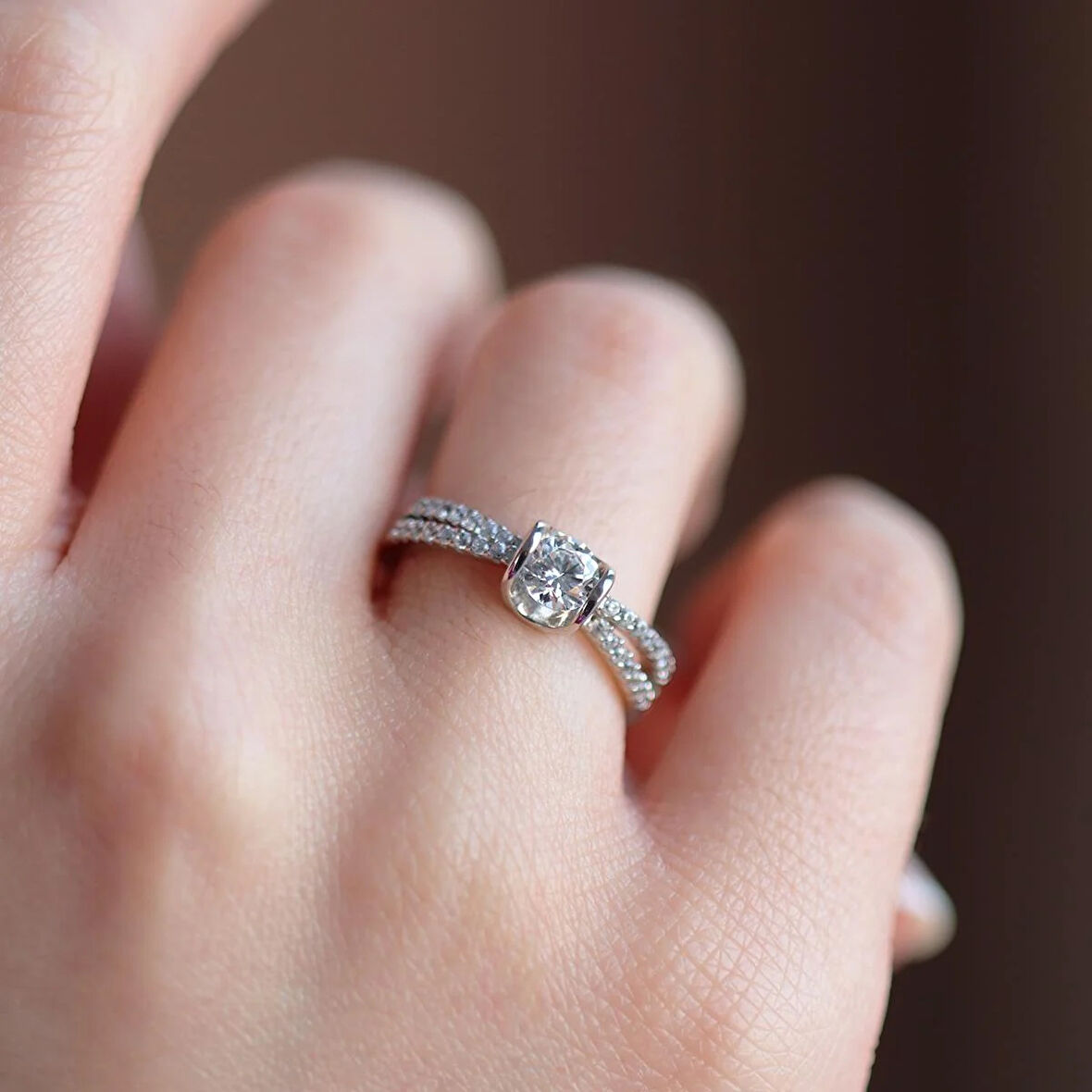 U Montür 925 Ayar Sky Diamond Gümüş Yüzük