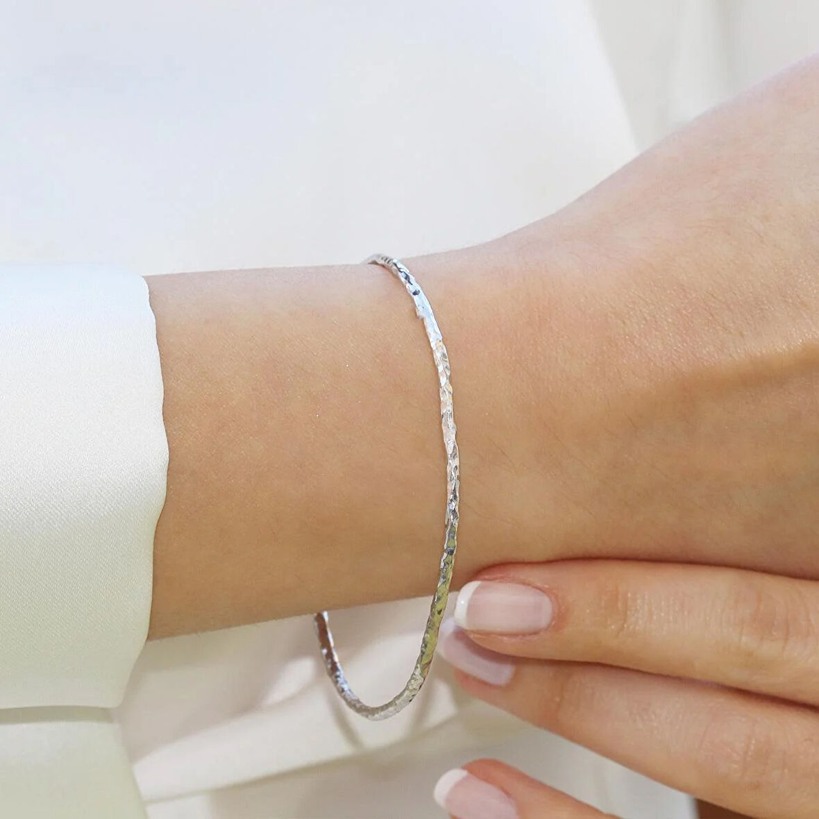 Dövme 2mm 7cm Ajda Gümüş Bilezilk