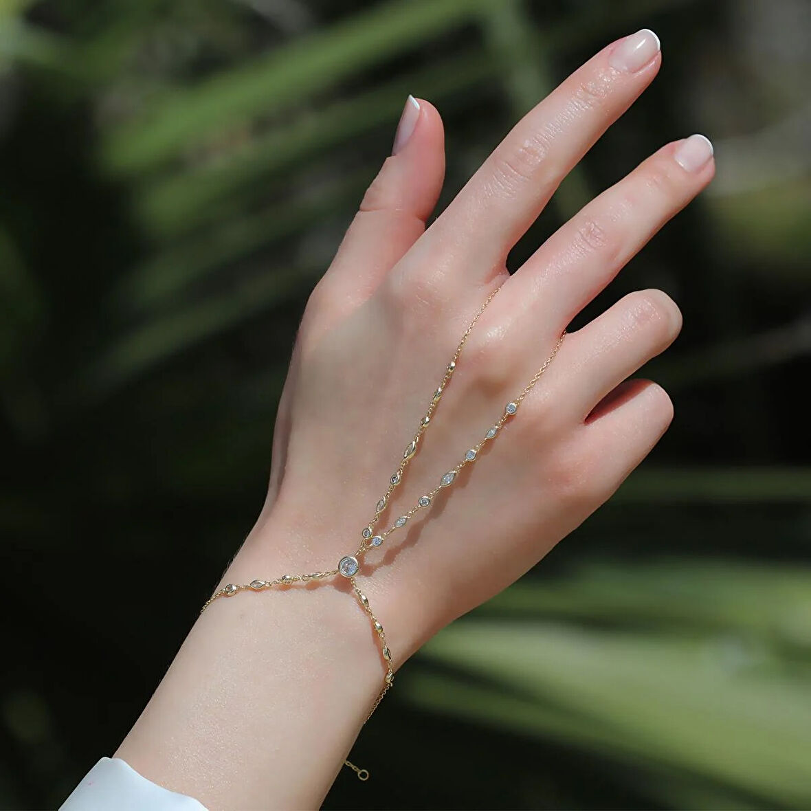 Zirkon Taşlı Gold Gümüş Şahmeran