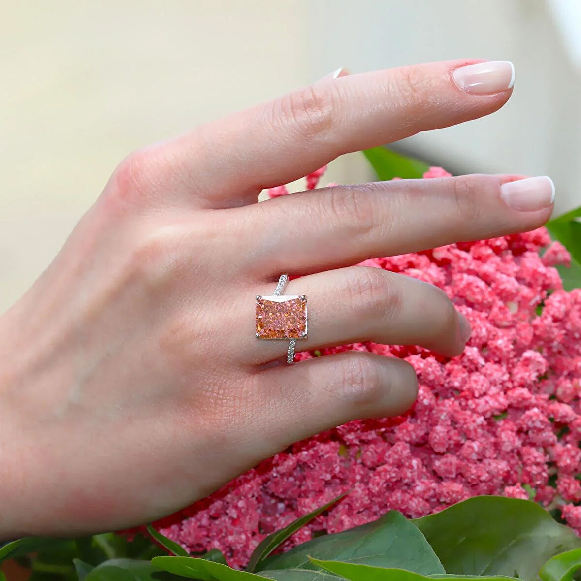 Emerald Icecut Taşlı Gümüş Yüzük