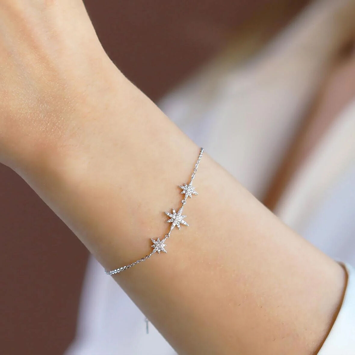 Kutup Yıldızı Gümüş Bileklik
