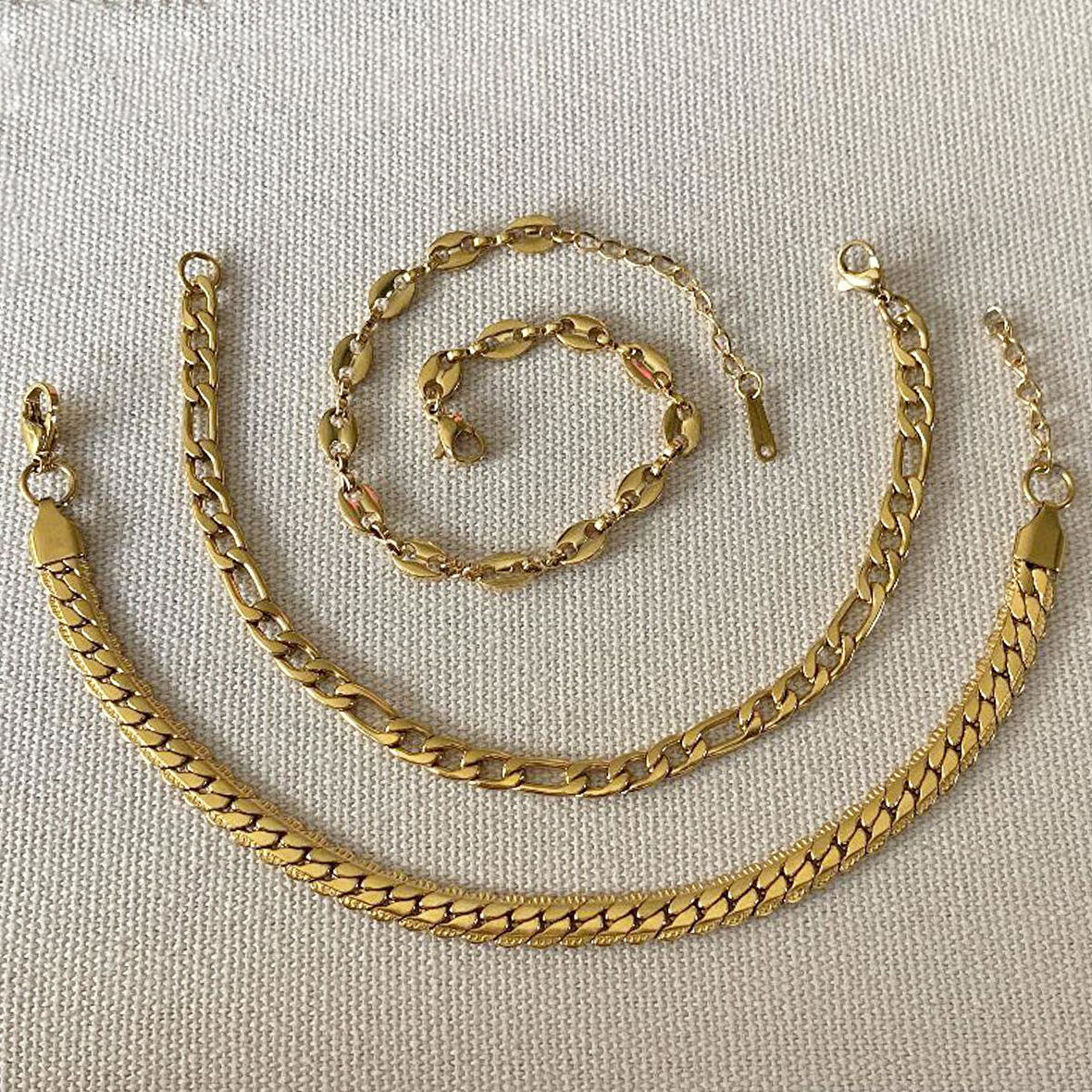 İtalyan Üçlü Çelik Bileklik Set