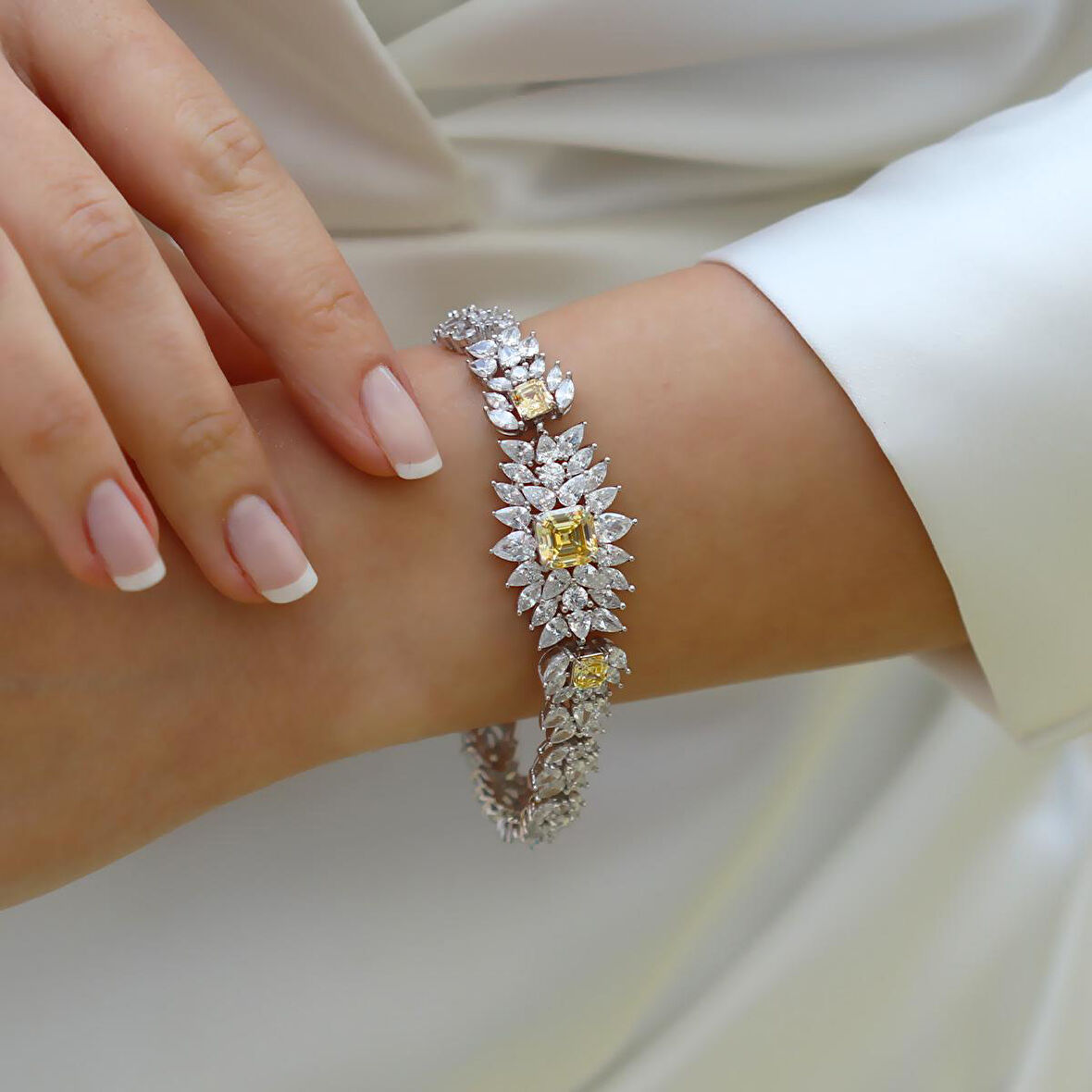 Citrine Dreams Işıltı Gümüş Bileklik