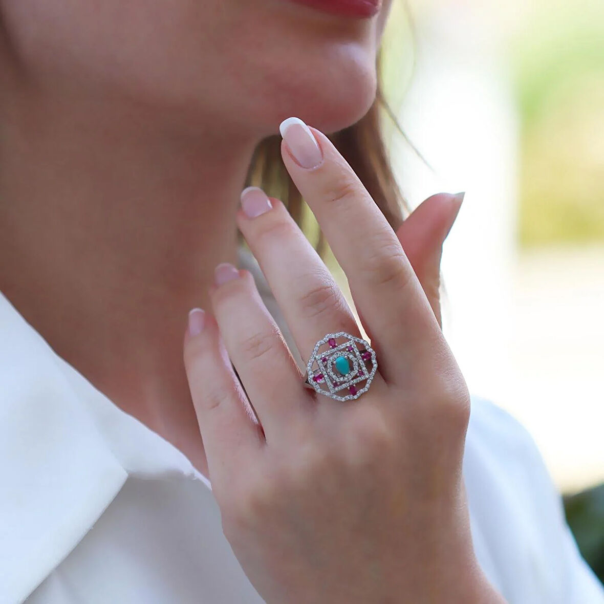 Aria Stone Serisi Gümüş Yüzük