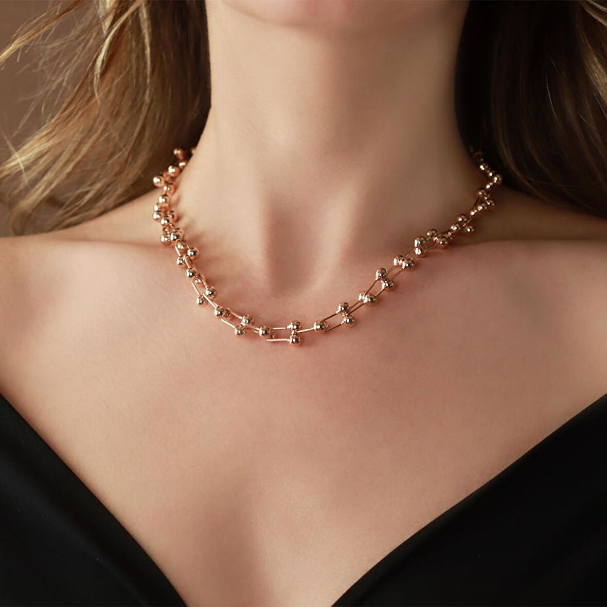 Tffny Model Rose Gold Kaplama Gümüş Kolye